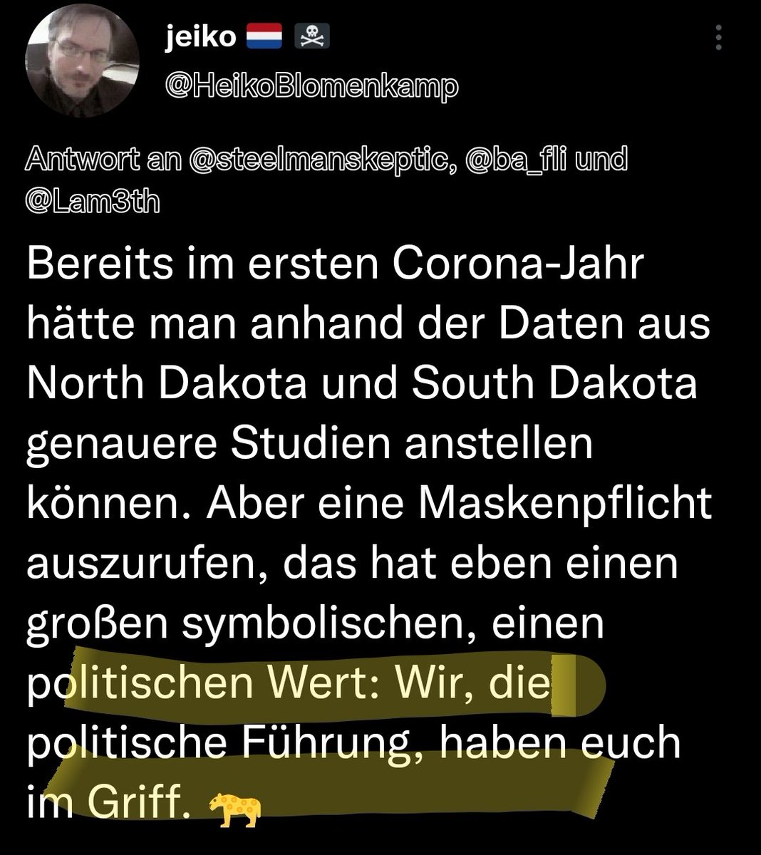 EHSParty2024's tweet photo. @Risikofamilie Wisst ihr was ich immer so super Zuckersüüüss finde?! Wie die sich selbst so liebevoll ins Knie schießen!🥰🥰🥰
Er war der Erste der Gattung Fest-im-Griff-der-Regierung, der mir ganz besonders auffiel. Sind halt alles Schlafschafe die zur Gattung #Maskenableger gehören. So sweet https://t.co/RSiWw0UIqb