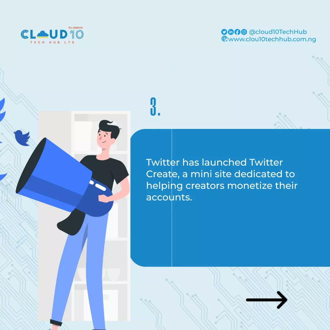 cloud10techhub's tweet photo. Have you heard the latest?
Twitter has been working on new features to improve users experience.
Which of these updates are you excited about?
#cacregistration #twitterupdate #digitalskillstraining #digitalmarketing #digitalmarketers #Cloud10TechHub
#Cloud10TechHubLtd https://t.co/TrwuTSNMt2