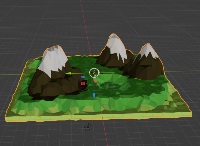 5DiamondzZ's tweet photo. so i tried to make low poly terrain in blender, (ive only used blender once) and exported it to roblox studio i dont know how to export the colors/texture (also i stretched it a bit in roblox studio) https://t.co/bwMPgg7gLL