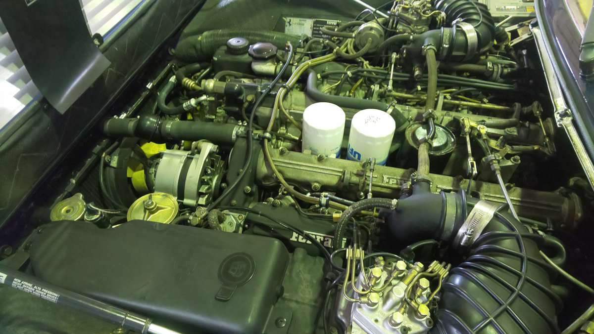 TFerrariide101's tweet photo. 車検でお預かりの412。V12、大きいです。調整が必要ですが、調子は悪くないですね。リアのブレーキパッドがありません。パッド交換の際はキャリパーのO/Hが必要になると思います。(錆の為)
#ferrari #f412 #ferrari_repair
#ferrari_maintenance
#フェラーリ車検 https://t.co/MubGi3E7un
