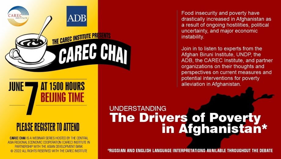 BiruniInstitute's tweet photo. Dr. Omar Joya will be discussing the findings of Biruni Institute's latest publication on poverty, with other distinguished panelists at CAREC Institute Chai session on June 7th at 9 am EST or 11:30 am Kabul. To attend, please register here: https://t.co/5wohwfSrsz https://t.co/WXMynIR4c7