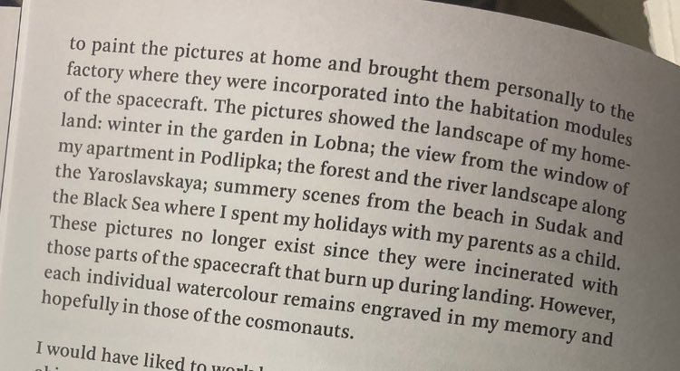 astroblob's tweet photo. Thinking about space architect Galina Balashova, who painted landscape murals for the interior of the Soyuz spacecraft, despite knowing they’d be destroyed on landing. “Each individual watercolour remains engraved on my memory and hopefully in those of the cosmonauts” 💘💘 https://t.co/HuUPtRvFxP