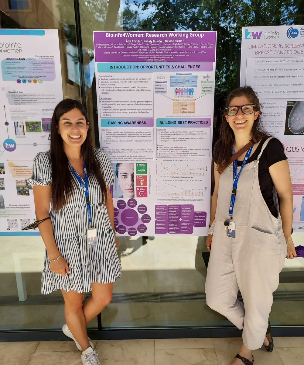 BuslonNataly's tweet photo. Es genial trabajar con buenas personas y amigas en el @BSC_CNS . Poster session: #ResearchWorkingGroup Sex and Gender Bias @Bioinfo4women @atcortesm @Davide__Cirillo @FundlaCaixa @ELIXIREurope @INB_Official https://t.co/8N9tQ88Jn0