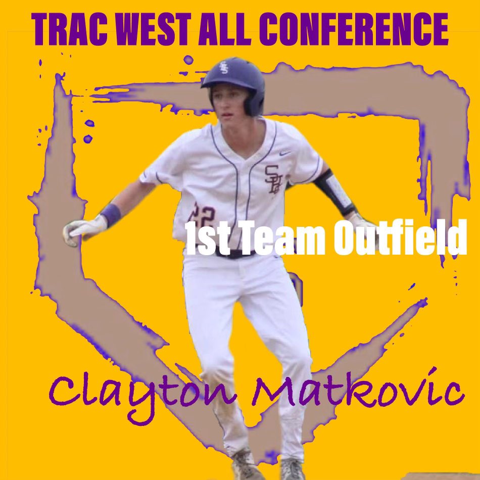 Congratulations to <a href="/ClaytonMatkovic/">Clayton Matkovic</a> on being named TRAC West All Conference 1st Team Outfield!