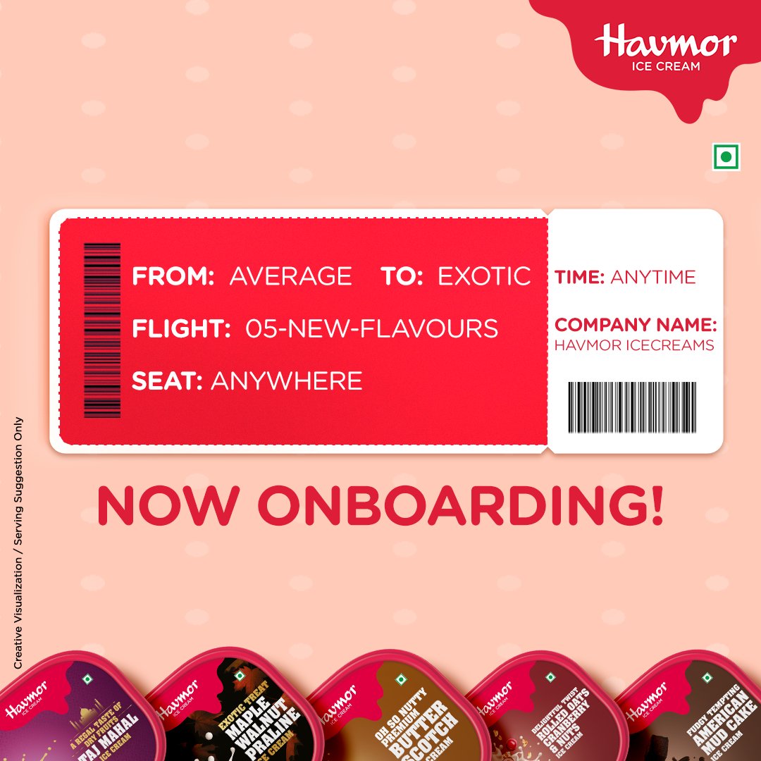 HavmorIceCreams's tweet photo. Welcome to the world of rare delicacies! #ExperienceExotic anywhere, anytime. Boarding open to all!
#Cravings #CravingAlert #HavmorOnline #OrderAtHome #OrderOnline #Swiggy #Zomato #IceCream #HavmorIceCreams #IceCreamTime #IceCreamsForLife #IceCreamLovers #HavmorIceCreamLove https://t.co/YPka9QOZXD