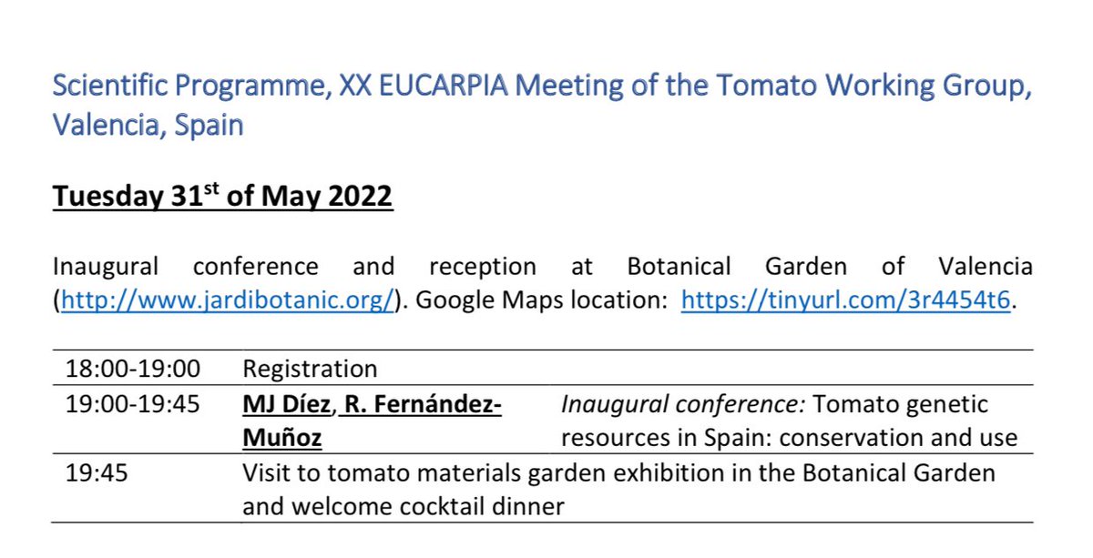 IBMCP's tweet photo. Program for today‼️
The @JardiBotanicUV to see the magnificent facilities they have for the XX #EUCARPIA Meeting of the Tomato Working Group, 31 May reception and display of a tomato history exposition and exhibition.#COMAV @UPV @IBMCP
See more info at 👉 https://t.co/BFCC0pkidB https://t.co/enNXTz3JD0