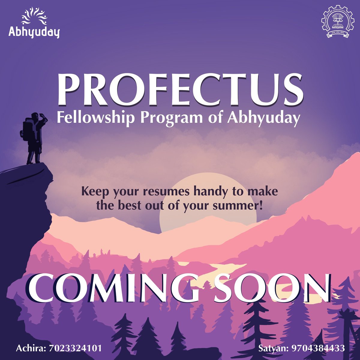 Abhyuday_IITB's tweet photo. Are you in search of exciting internships? Do you have the enthu of work experience in the social sector?
It's time to dream big &amp; rise above all as Profectus is around the corner. 
#internship #intern #social https://t.co/fBGdXaLqP3