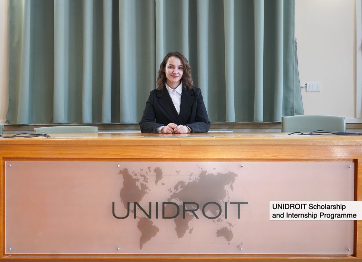 UNIDROITorg's tweet image. #UNIDROIT welcomed @mirrryaw from #Belarus as a Legal Intern between 4 April - 31 May. Mira is an LLM Graduate from @Leiden_IIASL and undertook research on the #SpaceProtocol of the #CapeTownConvention. Learn more bit.ly/3zVRCXd
