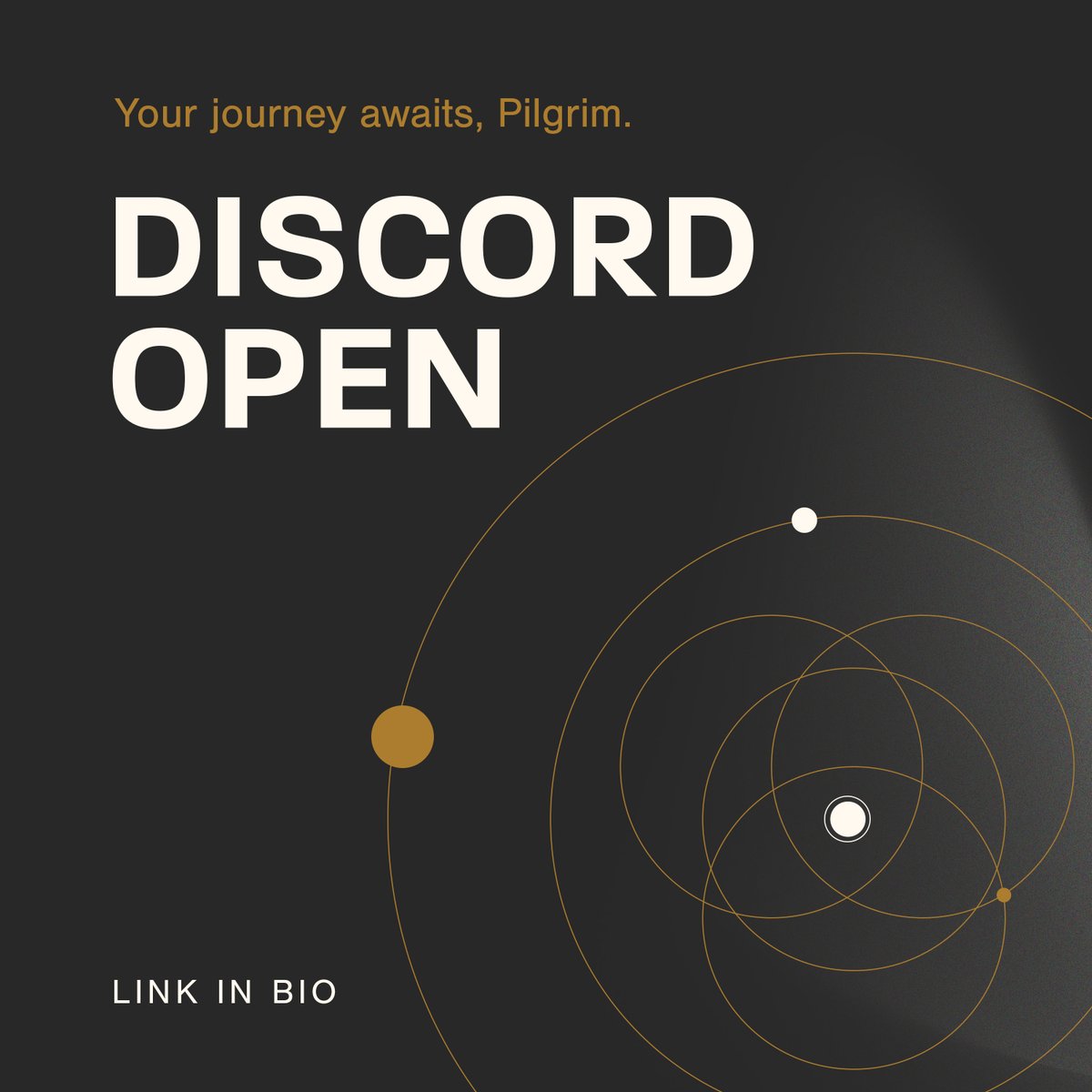 The time has come, Pilgrim. 

The Sanctuary's gates have been opened at the behest of the High Table. ◉

discord.gg/thepilgrimsnft