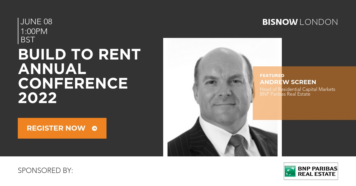 As a sponsor of this year’s <a href="/Bisnow/">Bisnow</a> Build to Rent conference, @Andrew Screen, our newly appointed Head of Residential Capital Markets, will be speaking on the “Urbanisation Shifts – Merging Hotspots” panel. Read more about the event tinyurl.com/54ysbrcb

#BTR #realestate #ESG