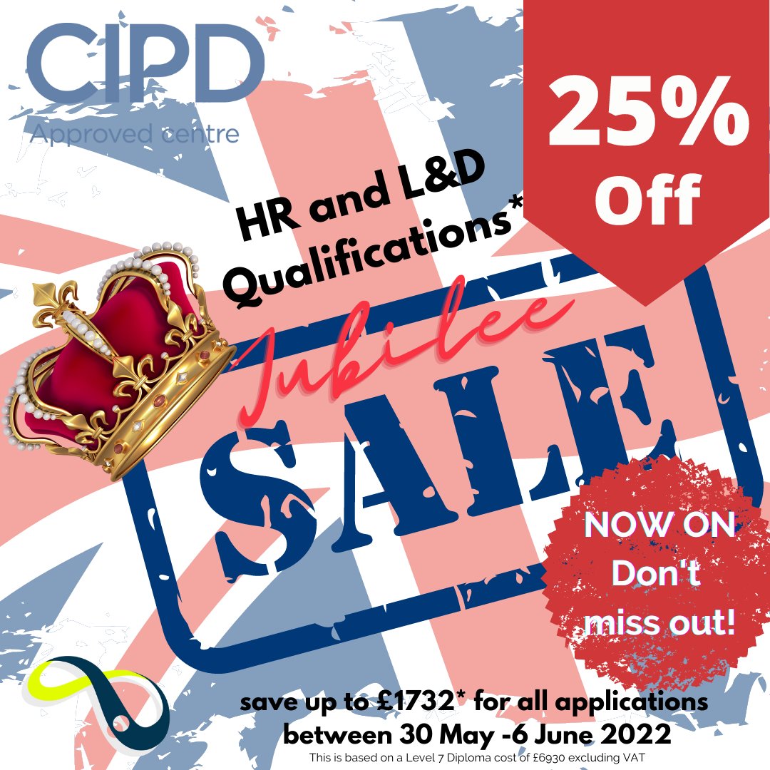 Ready to accelerate your career? Choose a #CIPD qualification in HR or L&amp;D.  With a 25% discount this week only! Celebrate the #jubilee and come study with us. #busecnova #qualifications #HR #learning #study