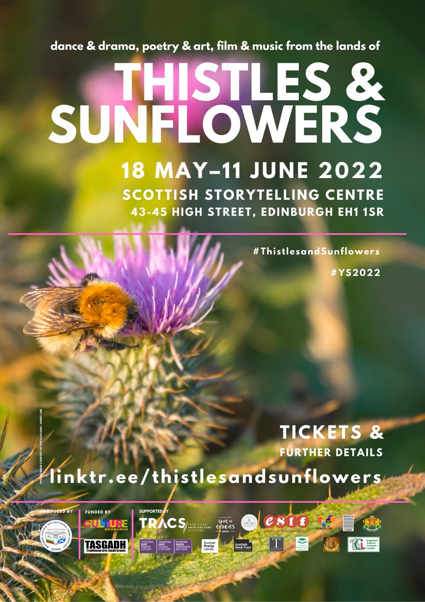 @MrHairyHaggis If you took part in our #ThistlesandSunflowers marathon of films &amp; music, dance &amp; drama, poetry &amp; pipes at the weekend, you were 1/100s of #historymakers participating in the first festival cross-polinating Scottish &amp; Bulgarian cultures! 

🌻linktr.ee/thistlesandsun…🍃

#YS2022