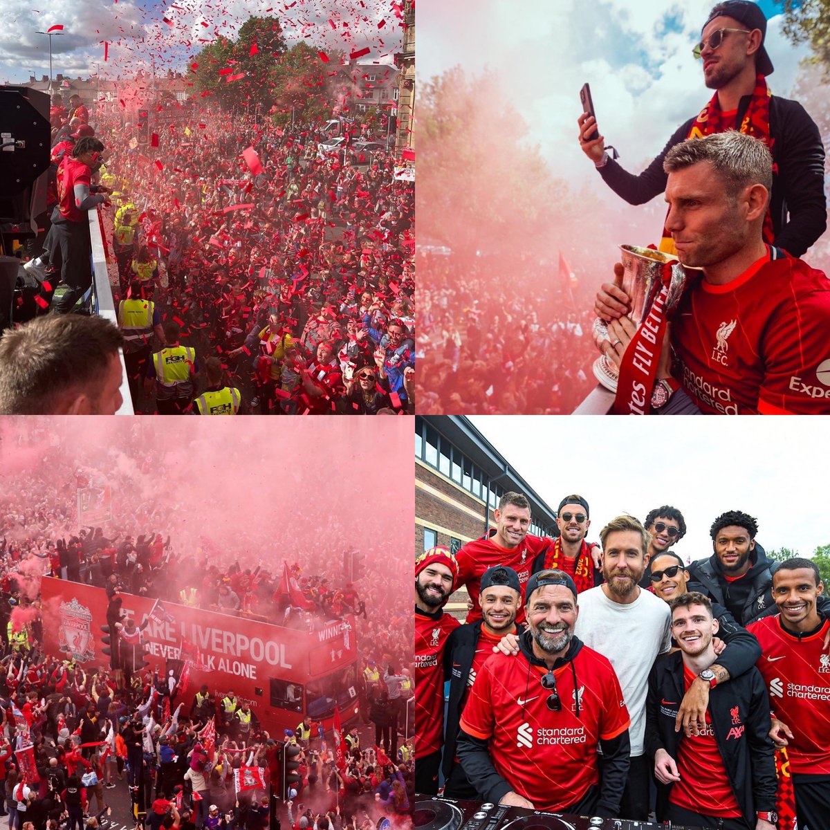 Just when you think there’s nothing left in football that can surprise you… that happens! Couldn’t believe what I was seeing. Amazing way to cap an incredible season and fulfil a promise from 2020. To say ‘thank you’ doesn’t feel enough. What a club #YNWA #CalvinHarris 🔥🔥🔥