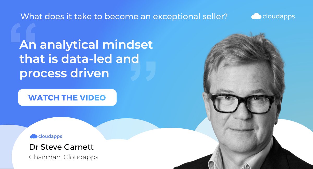 Our Chairman, Dr. Steve Garnett, explains what it takes to become an exceptional #salesperson: ✅ An analytical mindset 👩🏼‍💻 Foresight and forward planning 🎯 A strong competitive nature bit.ly/39Vo6JM