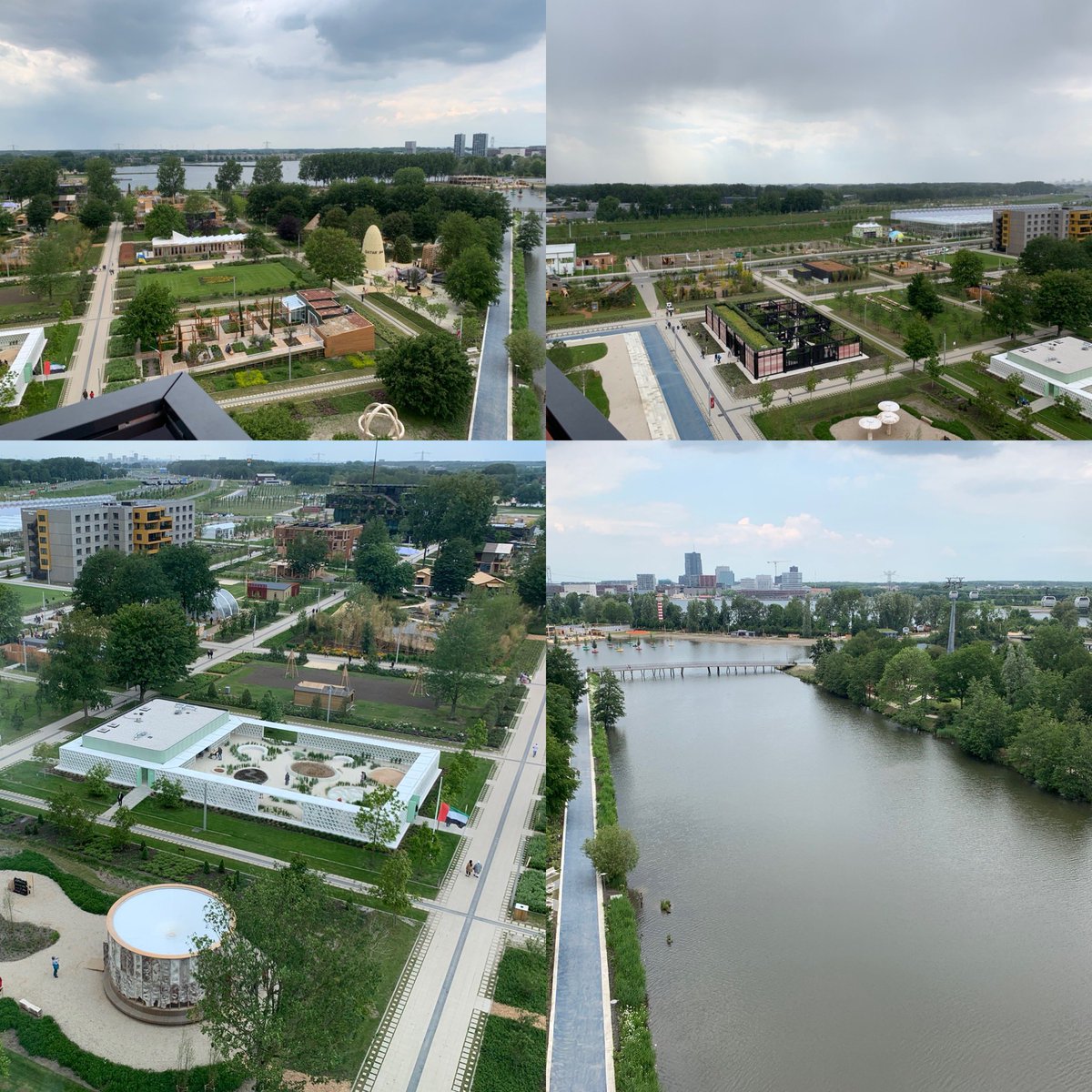 De Floriade van bovenaf. Afspraak met gemeente Almere.