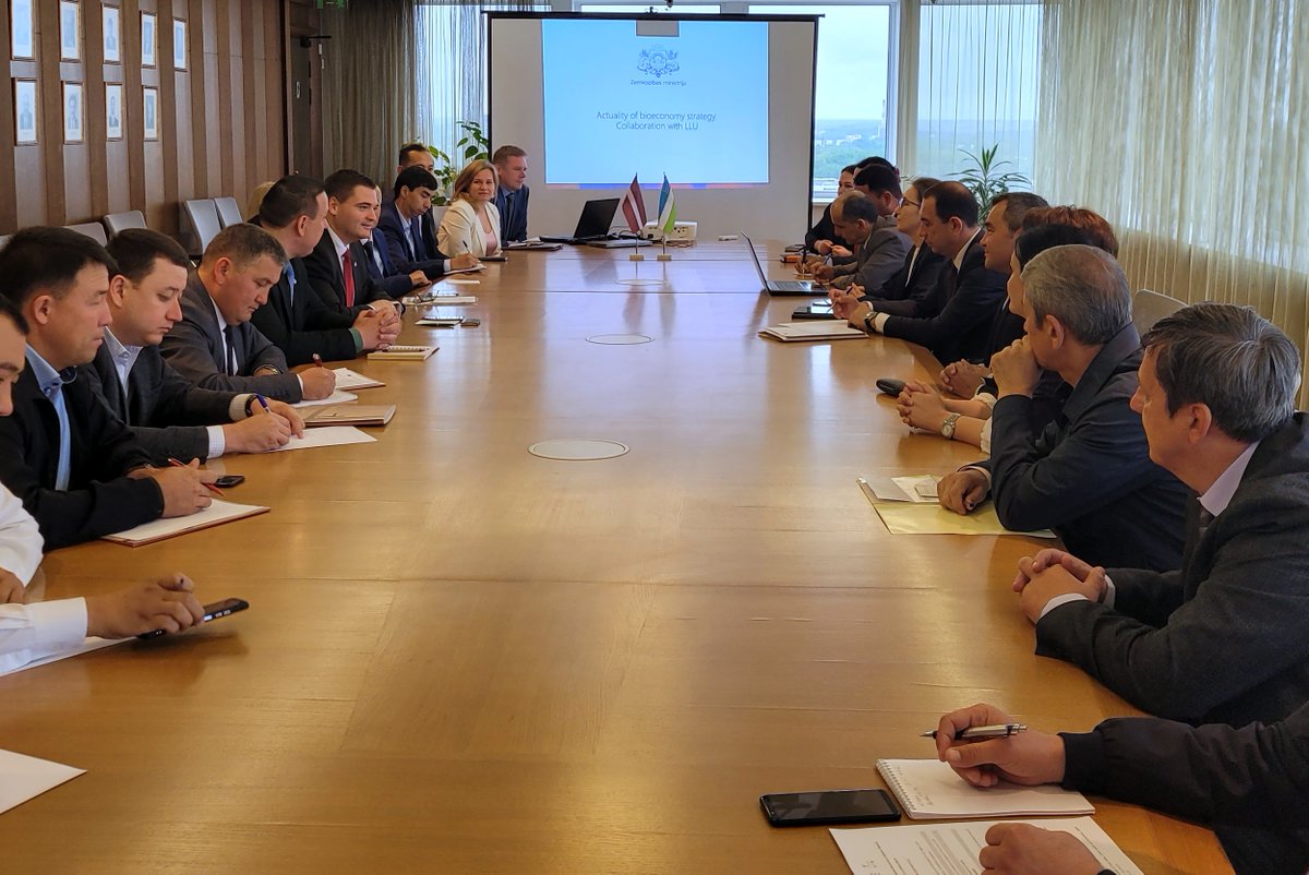🇺🇿 Uzbekistānas augstskolu mācībspēkus interesē 🇱🇻 Latvijas pieredze bioekonomikā. bit.ly/3x1YqDv