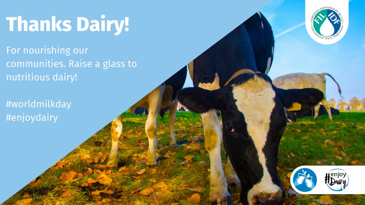 #WorldMilkDay 2022 approaches! The #dairy sector’s passion for feeding our communities sustainably is stronger than ever #EnjoyDairy #sustainablenutrition bit.ly/3yKKAW1