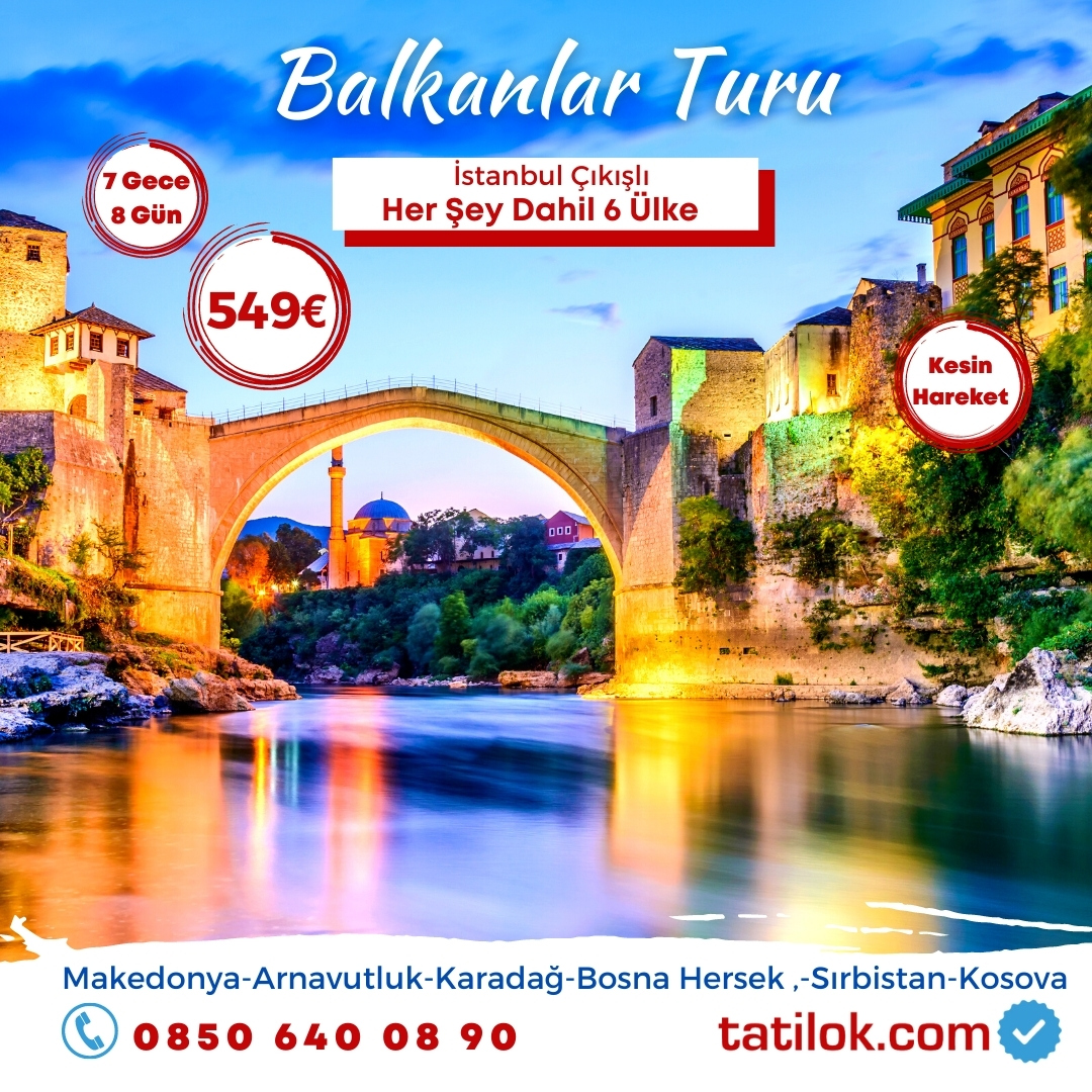 tatilokcom's tweet photo. 📍7 gece 8 gün; Büyük Balkanlar Turu Her Şey Dahil 6 Ülke Kosovalı Program!
🎁Şimdi https://t.co/UCoyaXdsRw kalitesiyle sadece 549€
✈Tur Hareket Tarihleri - 11, 18, 25 Haziran 
👉Gezilen Bölgeler: Makedonya, Arnavutluk, Karadağ, Bosna Hersek, Sırbistan, Kosova

#tatilok #tatil https://t.co/RzuUVwwUYa