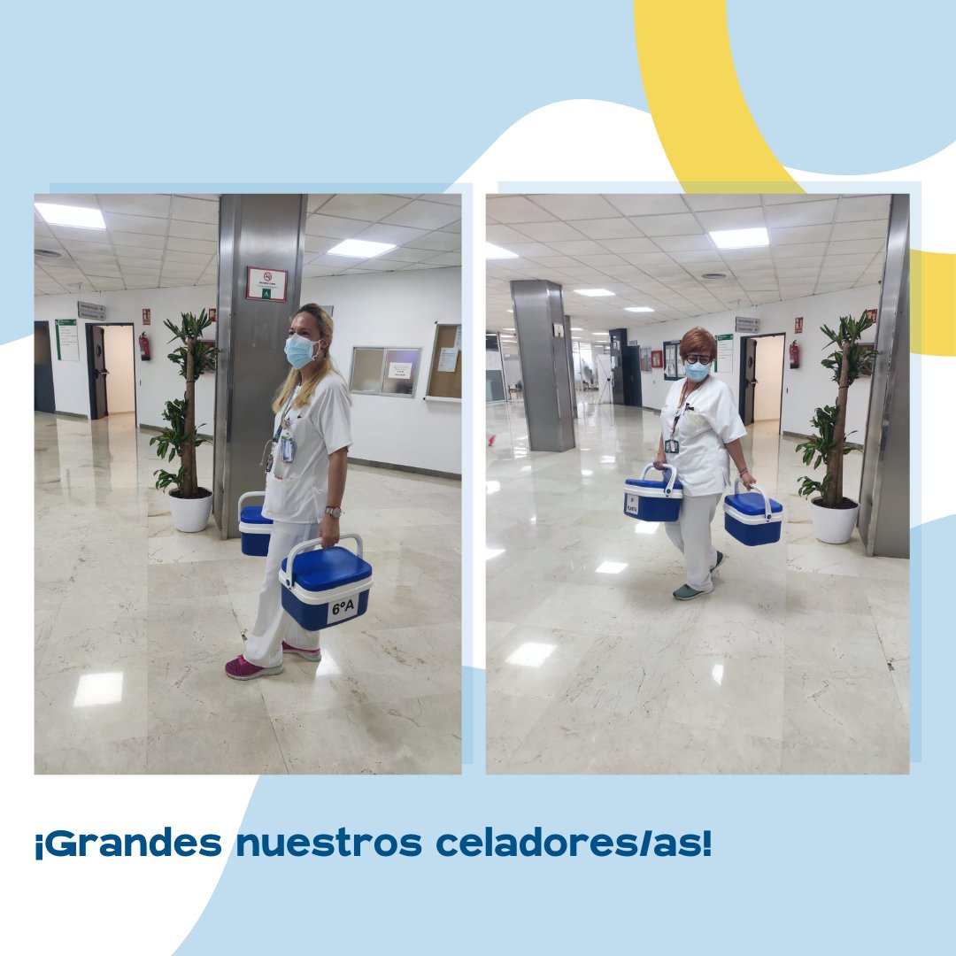 🏥 Los #celadores de nuestro hospital siguen con el objetivo de mejorar en la prestación de sus tareas, con la puesta en marcha de estas neveras para transportar las muestras biológicas. Más seguridad en el transporte  y una mejora en la confidencialidad de los pacientes.