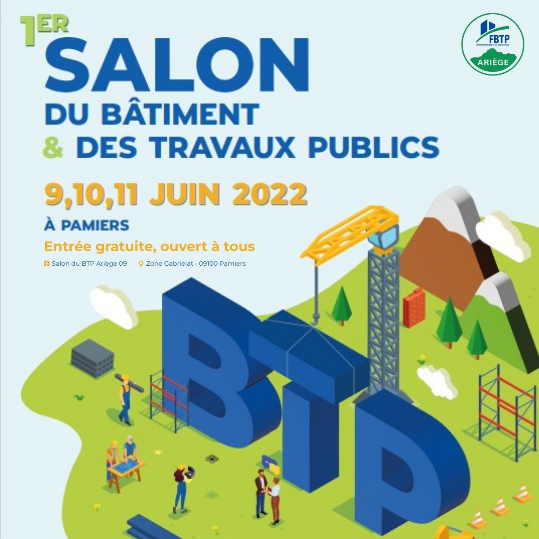 Compagnons_Oc's tweet photo. 🧰 Les Bâtisseurs de demain ! Retrouvez nos conseillers formation au salon du BTP organisé par la @FBTPAriege les 9, 10 et 11 juin prochain à Pamiers 📍 L'occasion pour vous de découvrir nos métiers et formations du CAP au Bac+2 ➡️ Peintre, Maçon, Conducteur de travaux etc. https://t.co/homZycW35J