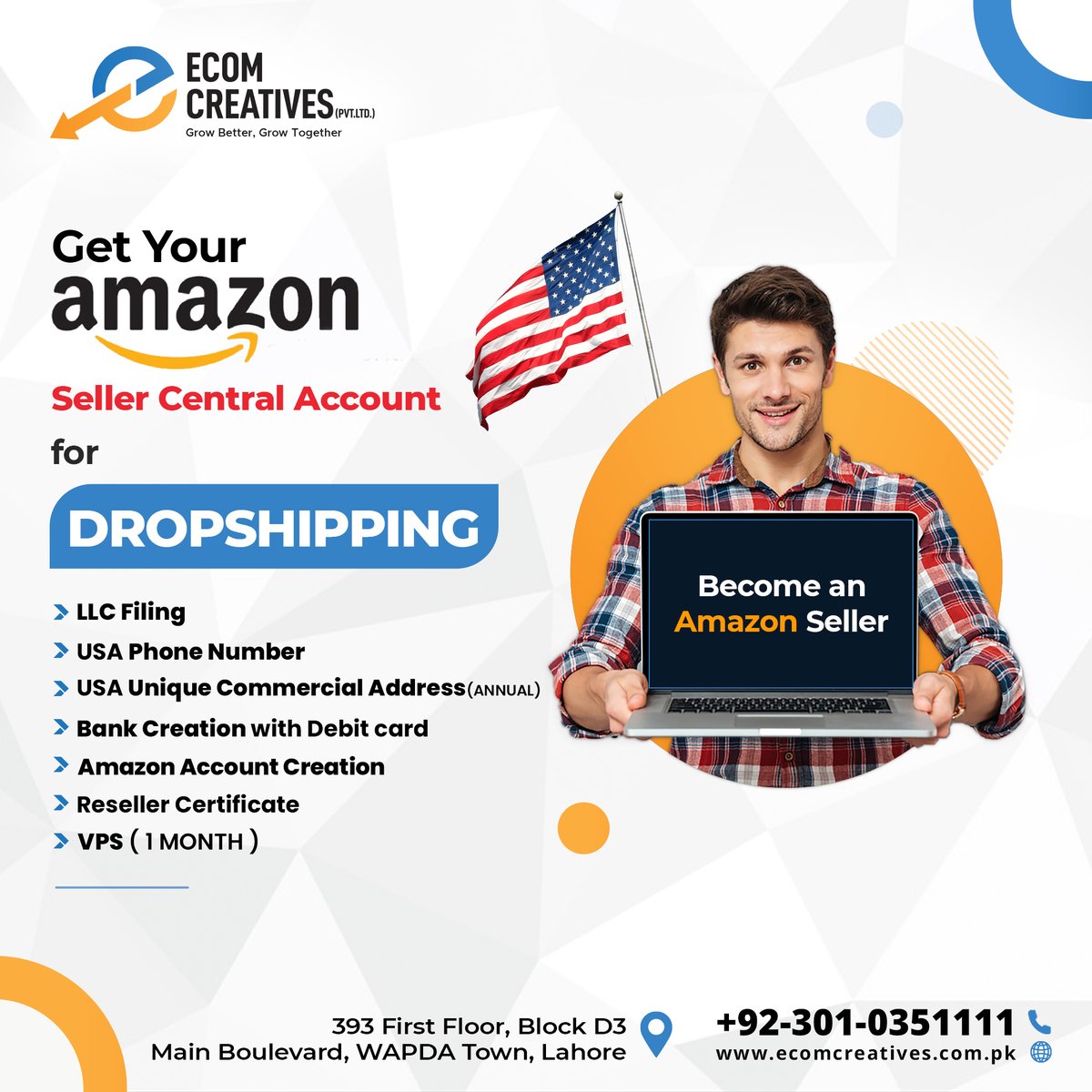 CreativesEcom's tweet photo. We are providing Amazon Seller Central Account for Dropshipping purposes. We have a team who have years of experience in doing Dropshipping on Amazon.
👉Contact us for details!
☎️ +92-301-0351111
🌀 https://t.co/SL9sKIV2Iq
#amazondropshipping #amazonsellercentral #amazonseller https://t.co/Zg2w2xh2ZA