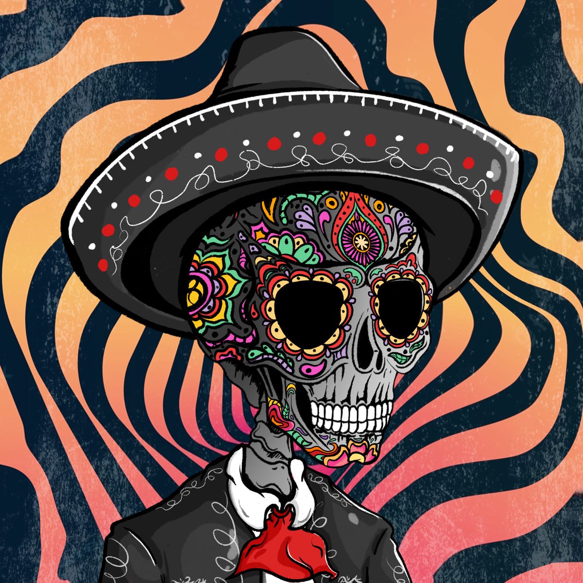 He is a Kala, when he was alive he acted as a Mariachi, as he played the Jarana (a kind of Mexican guitar). Who loves music ? 🪕

Interact with this tweet for a chance at WL 👀
Remember, Turn on Notis.

#Solana #SolanaNFT #NFTCommunity #NFTGiveaways