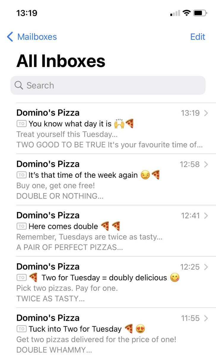 Siravdl's tweet photo. I think that @Dominos_UK should stop obsessing over me 😂 #stalkervibes #marketingfail I would love a free pizza tho 🤞😅 https://t.co/qhx2GxOlhk