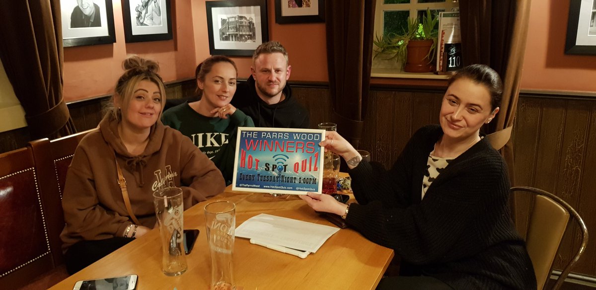 HotSpotQuiz's tweet photo. TUESDAY - @TheParrsWood in #Didsbury is where you can play the @HotSpotQuiz #SmartPhoneQuiz Powered by @SpeedQuizzing
It's FREE to play & starts at 8pm
Pizza & a Pint £10
The Play Your Cards Right Ca$h Jackpot is £337
Book your @LynxTaxis now!
Don't be left #PorkScratching 😉👍 https://t.co/OEuZMxMgu4