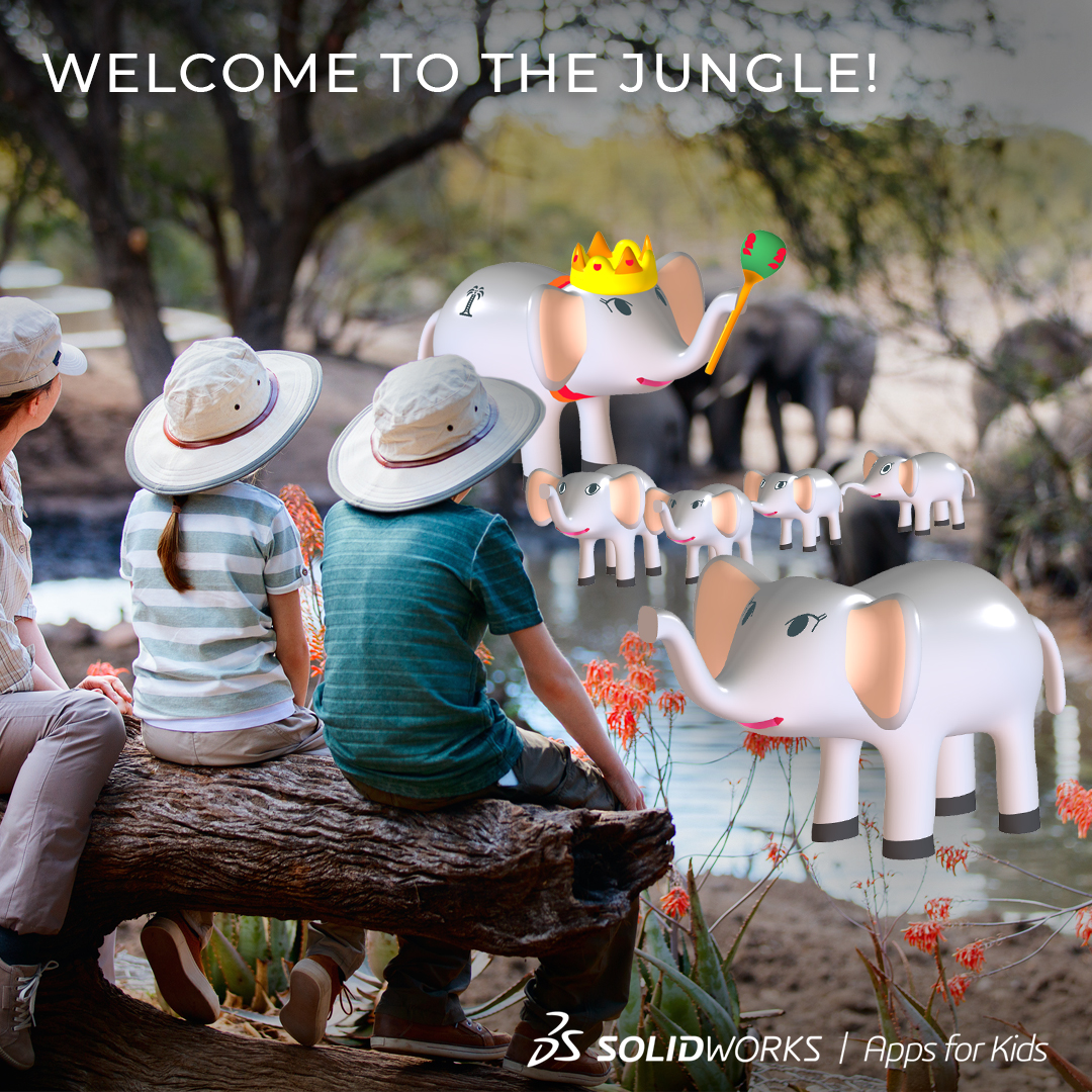 SOLIDWORKSedu's tweet photo. Are you a fan of elephants? Why not virtually visit them in their natural habitat? It’s easy with Shape It 👉 https://t.co/g0oQhuy1Y9

#3DforKids #3D #SOLIDWORKS #learn3D #appsforKids #animals3D https://t.co/f4knp1KYkx