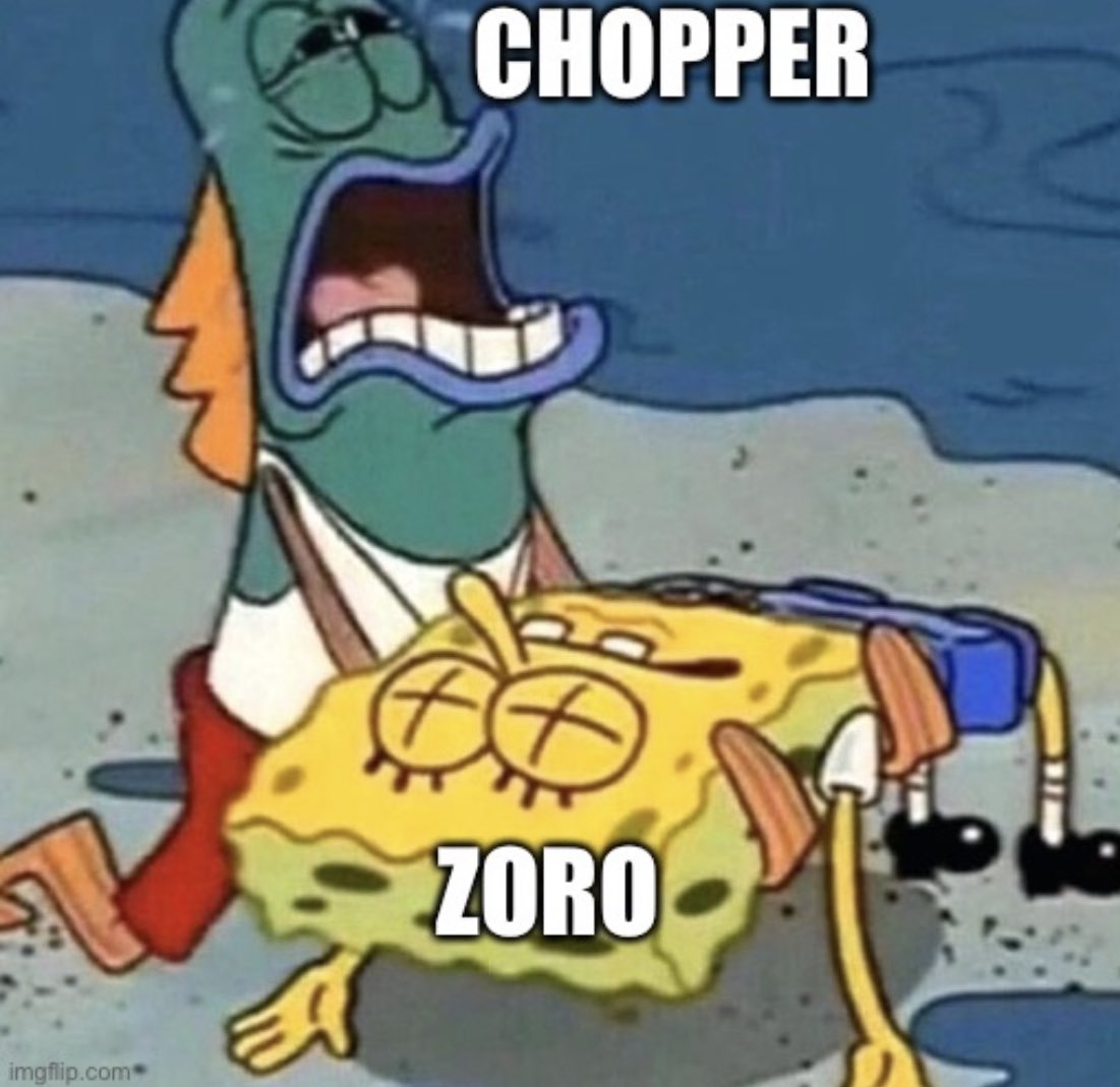 PhantomPiece16's tweet image. This is Chopper after every arc with Zoro