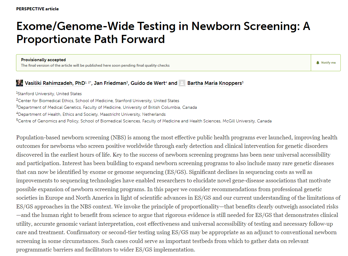 MuinJKhoury's tweet photo. Genome sequencing in newborn screening? Rigorous evidence is still needed for clinical utility and implementation. Informative discussion via @FrontGenetics.  https://t.co/OcSczzwQqQ https://t.co/sVfoHvtTp6