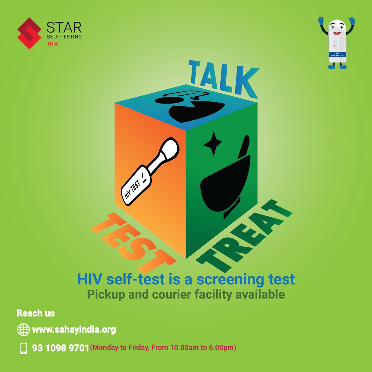 SelfHiv's tweet photo. "Each HIV test takes a step closer of Ending HIV/AIDS".

Knowing your HIV status opens the door to life-saving HIV prevention and treatment choices for you or someone you care about.

#hiv #hivawareness #hivtesting #hivtest #hivselftest #pharmacy #pharma https://t.co/2dyPgWTIkV