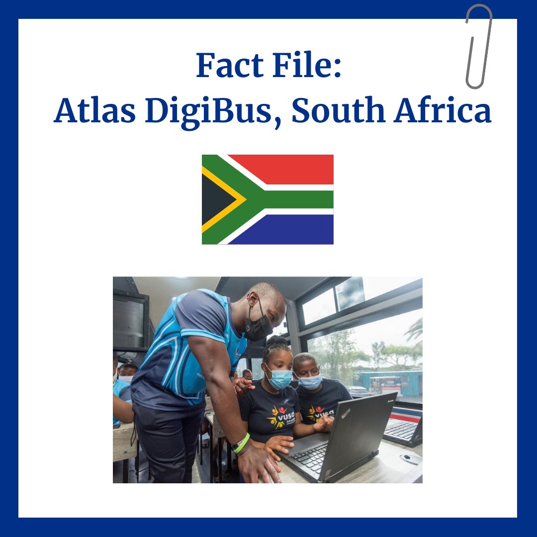 theatlascharity's tweet photo. Want to know more about the innovative #AtlasDigiBus?
Here's a handy factfile to tell you more about our mobile classroom operating in the Langa community in South Africa. π https://t.co/Scn6gUjA79