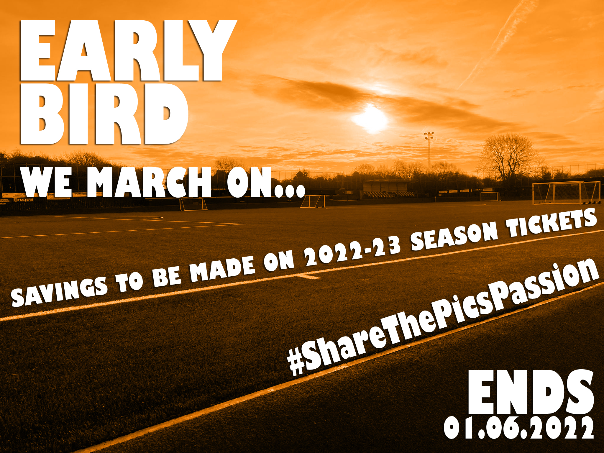 Rushall Olympic FC on Twitter "LAST CALL Time is running out to get