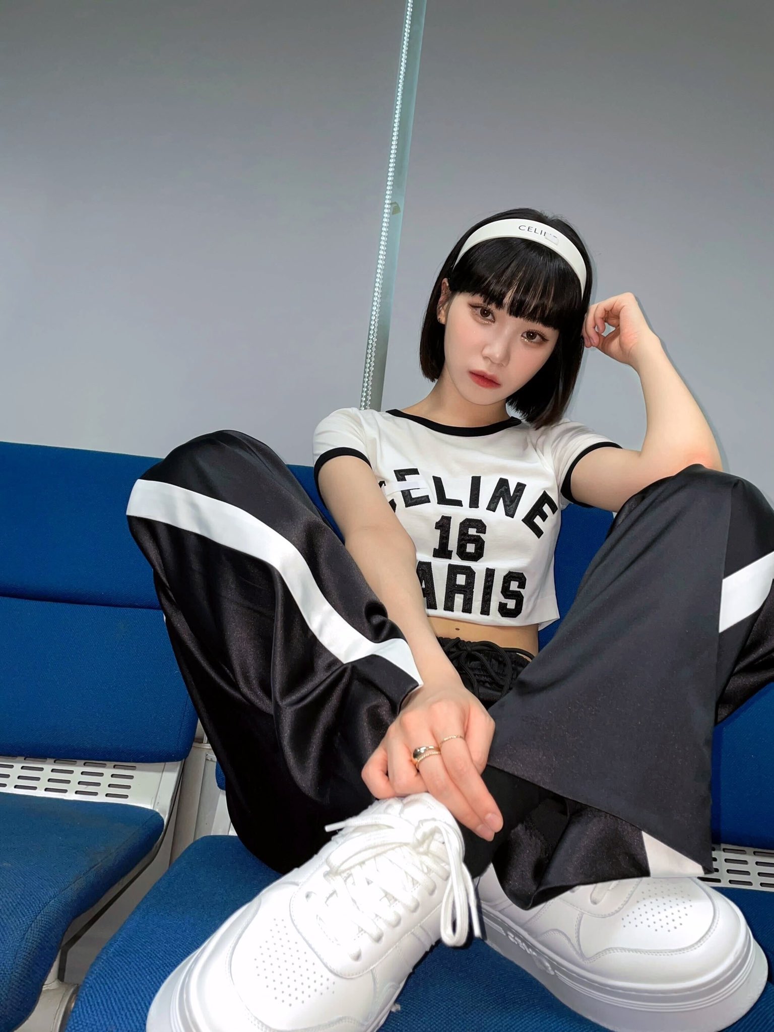 adidas X Sporty&Rich】LE SSERAFIM チェウォン 着用☆Tシャツ