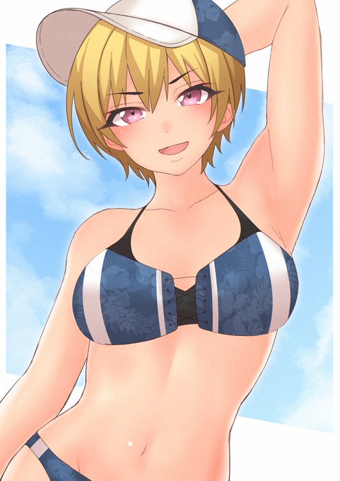 樹里ちゃんと海デート#イラスト #シャニマス #西城樹里 