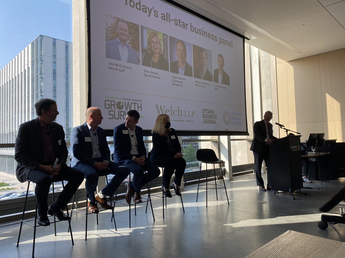 DavidColetto's tweet photo. Amazing panel of business and thought leaders in our city. 

Great to be back at a live #obgs launch event supported by @WelchLLP @CmresOttawa and @abacusdataca https://t.co/vhS9jBIv9a