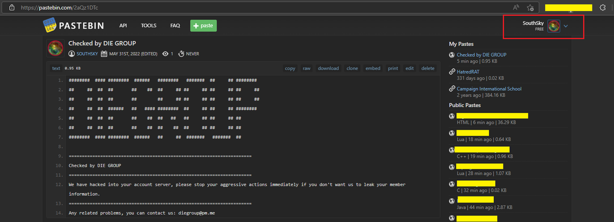 Campaign International School? Is that a coincidence?
-------------------------------------
Checked by DIE GROUP
Attacked disconnection to control server "HatredRAT".
pastebin.com/2aQz1DTc
pastebin.com/u/SouthSky
#SouthSky #APT #VietNam