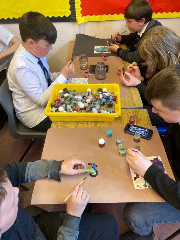 ClubMintlaw's tweet photo. Big turnout today at Warhammer CLub with over 20 pupils playing, building and painting. Mainly #40k today but a little but of #airfix sneaking in too. #learningtogether https://t.co/Qi1RL7wHIS