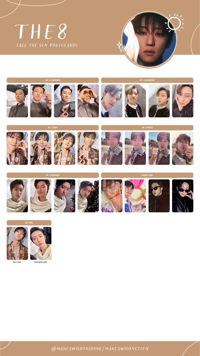 SEVENTEEN the8 Face The Sun ラキドロ THE8 FACE THE SUN ラキドロ トレカ SEVENTEEN FACE THE SUN ラキドロ