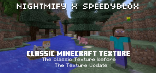 MCPEDL on X: Classic Minecraft Texture V3 - Resource Pack -   - By NIGHTMIFY  / X