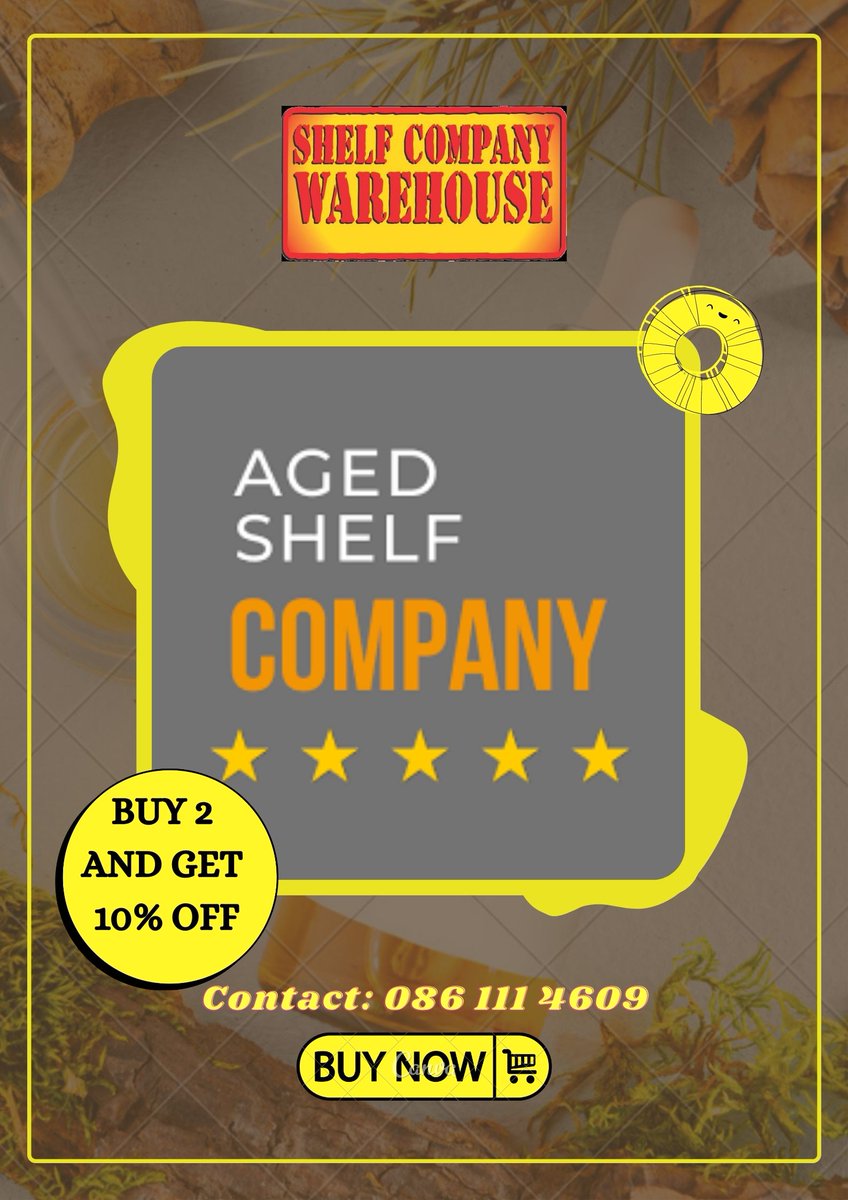 Great news! Our special continues! Get your hands on not one but 2 of our Aged Shelf companies and get 10% off! #Shelfcompany #KZN #agedshelf #10% #Sale