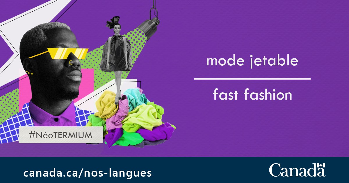 Nos_langues's tweet photo. En plus d’encombrer notre garde-robe, la mode du #PrêtÀJeter encombre la planète de déchets parfois toxiques. Prendre le temps de choisir des vêtements que l’on portera au moins 30 fois contribue à ralentir cette tendance. #modejetable #NéoTERMIUM https://t.co/6Pa4JgEDfi https://t.co/8KOiHMu71u