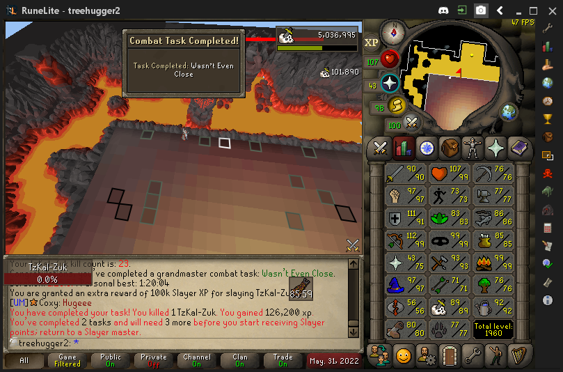 it's for slayer xp mom, accidentally completed the grandmaster task "don't let your hp fall below 50 hp on any wave" on kc 23 #UIM #OSRS #Achievements #CombatAchievements