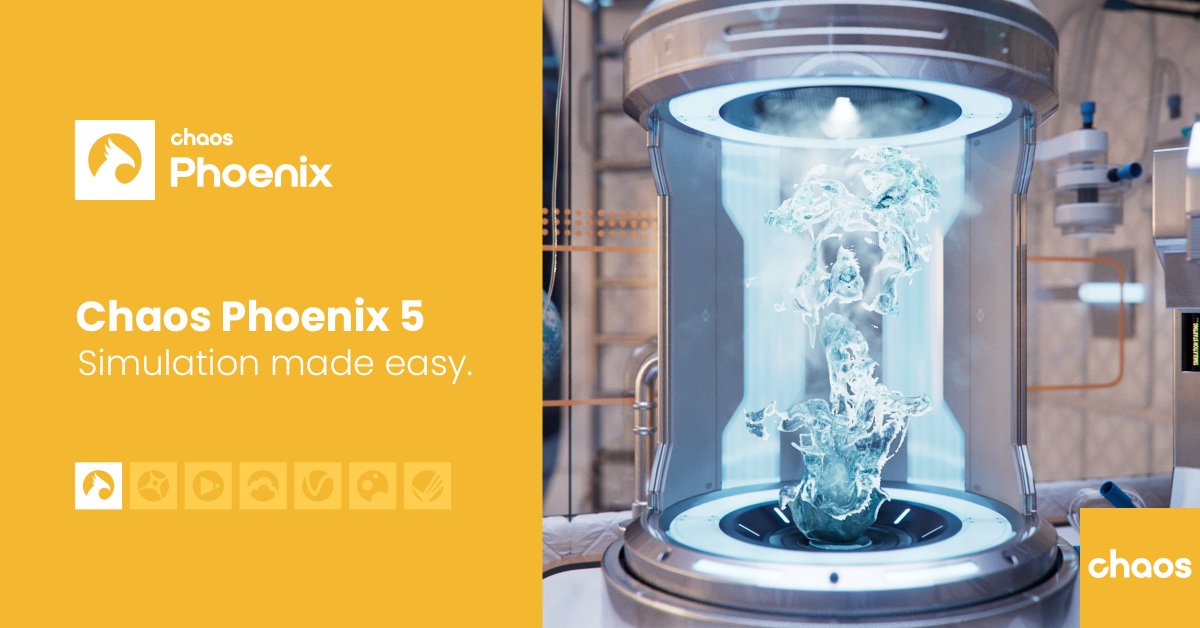 Une nouvelle version de Chaos Phoenix 5 de Chaos pour la simulation de fluides <a href="/ChaosGroup/">Chaos</a> #3D #simulation  
post-logic.com/post/chaos-pho…
