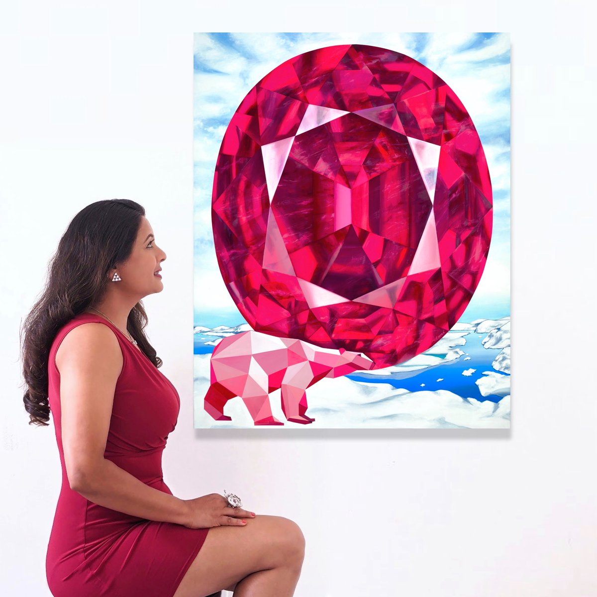 reenaahluwalia's tweet image. Gm!
@GreenlandRuby X @reenaahluwalia Fundraiser

💖1 Winner: Wins my original Ruby paining valued at $10,000.

💖Each donor: Wins my #Ruby #Art #NFTs. Limited-edition.opensea.io/assets/0xa2775…

💖100% goes to Pink Polar Bear Foundation.

🙏Get your ticket: greenlandruby.gl/greenland-ruby…