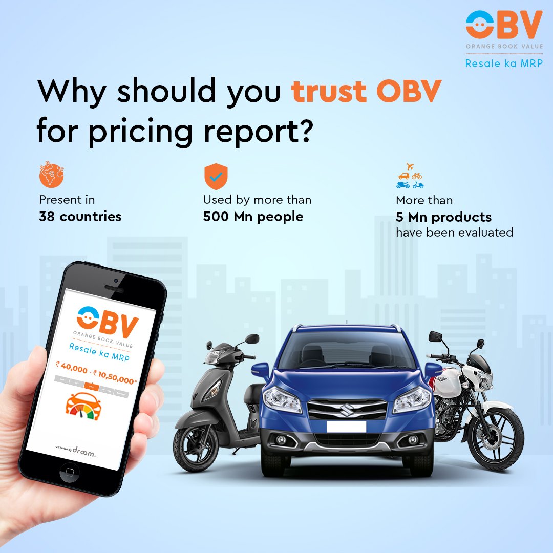 OBV provides the most accurate pricing report for any vehicle in just a few steps. With OBV it becomes easy to know the fair market value of any vehicle. 
To know more, click on the link: bit.ly/38vmMwU 
#UsedCars #BuyCars  #OBV #SellCars #Pricing