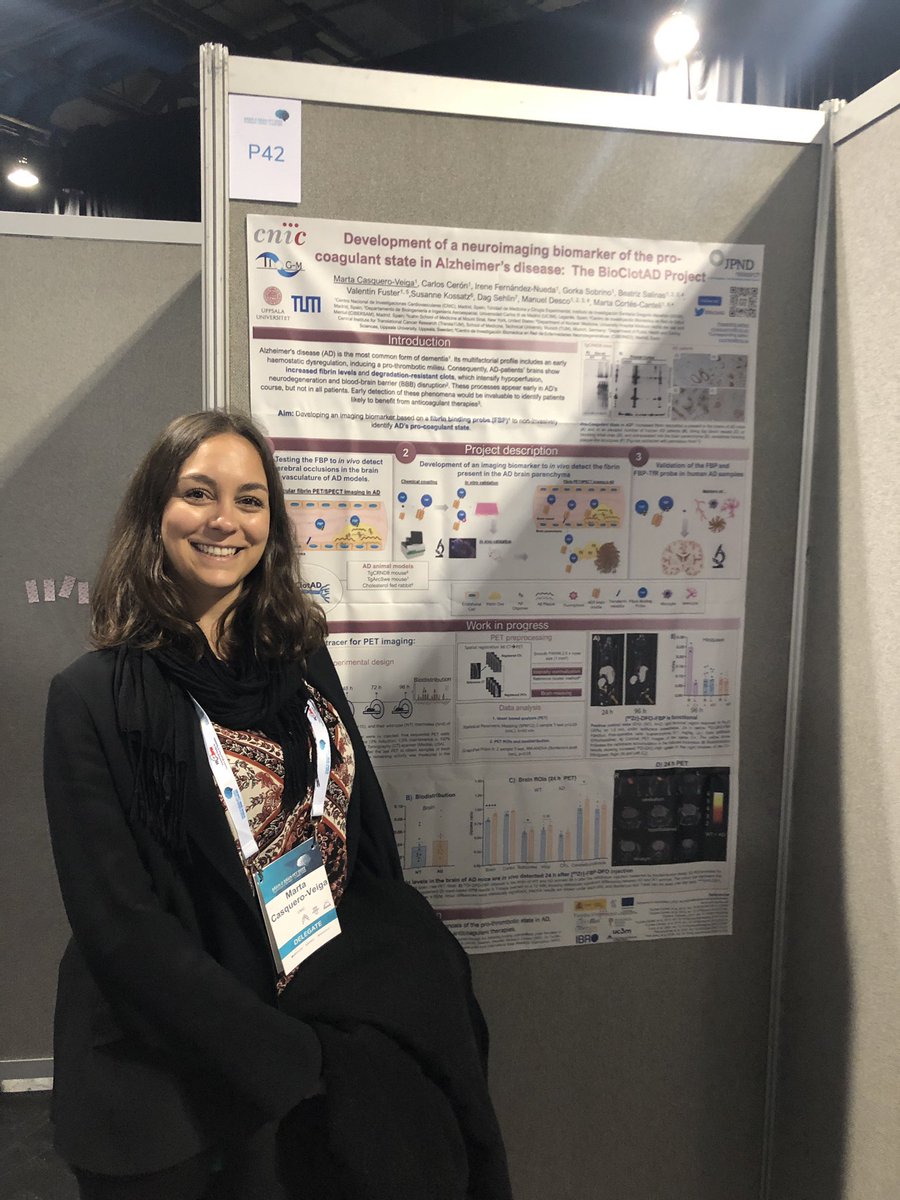 BioClotAD's tweet photo. Come and see our postdoc @martacasquero presenting preliminary results at @BRAIN_2022 of the @BioClotAD @JPNDeurope funded project! https://t.co/cp2zfsc4Lq