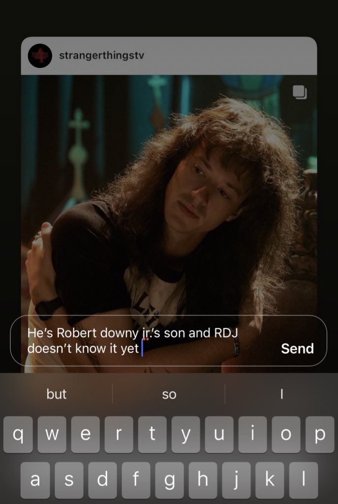 DanaKampovsky's tweet photo. @Stranger_Things how did you all find a mini @RobertDowneyJr ? I won’t sleep until someone agrees with me. https://t.co/ddiwXaanZ9