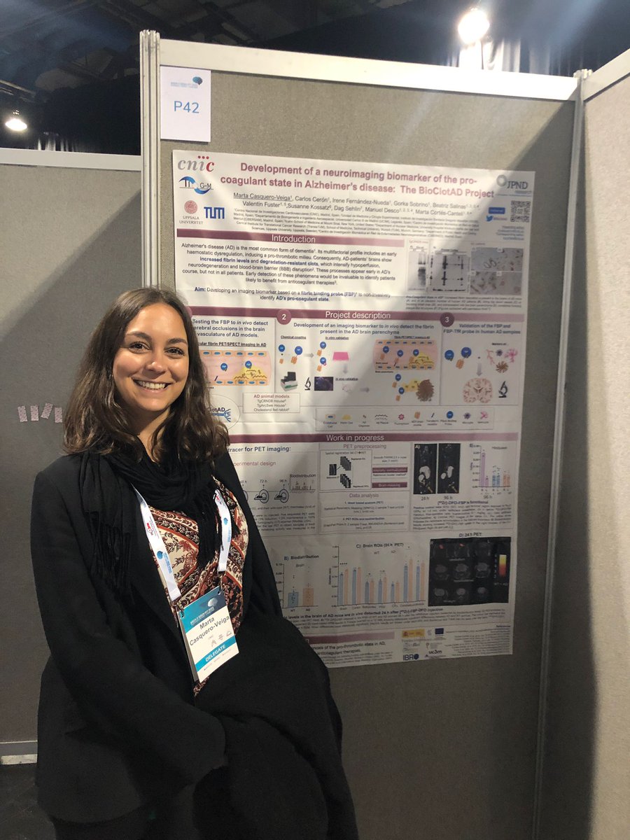 martacasquero's tweet photo. I am so glad to have the opportunity to share our @BioClotAD Project with great neuroscientists at @BRAIN_2022 ! Special thanks to  @ibroSecretariat for awarding me with an IBRO Travel Grant to attend and participate in such an amazing conference! #Brain2022 #IBRObrains https://t.co/QSoH85yNTf